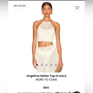 Knit halter crop top